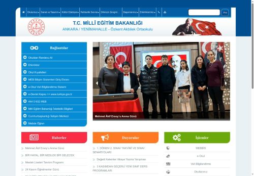 ANKARA / YENİMAHALLE - Özkent Akbilek Ortaokulu