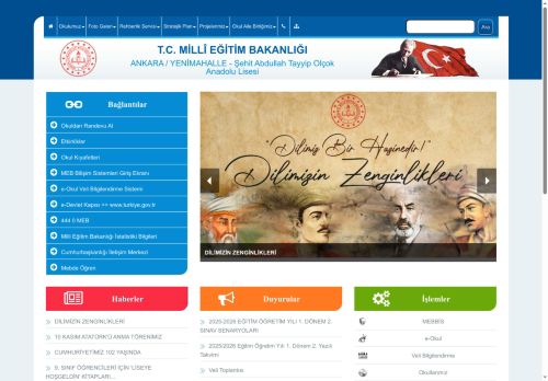 ANKARA / YENİMAHALLE - Şehit Abdullah Tayyip Olçok Anadolu Lisesi