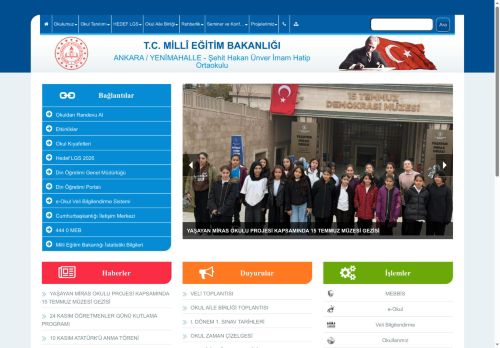 ANKARA / YENİMAHALLE - Şehit Hakan Ünver İmam Hatip Ortaokulu