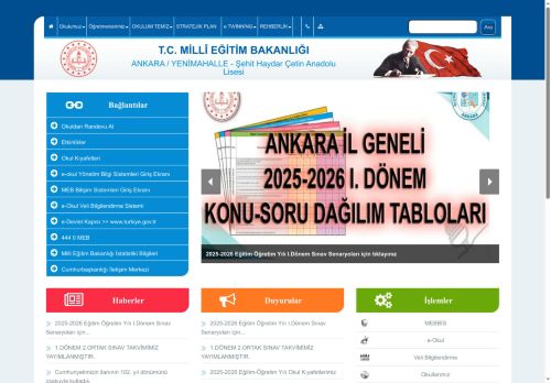 ANKARA / YENİMAHALLE - Şehit Haydar Çetin Anadolu Lisesi