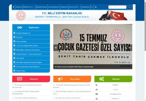 ANKARA / YENİMAHALLE - Şehit Tahir Çakmak İlkokulu