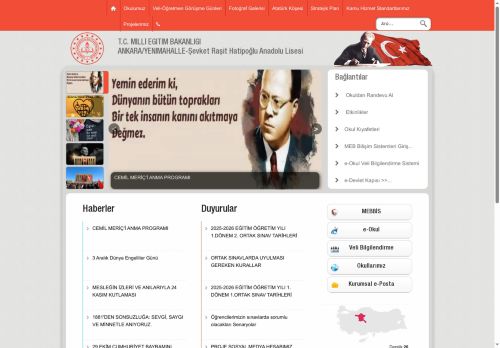 ANKARA / YENİMAHALLE - Şevket Raşit Hatipoğlu Anadolu Lisesi