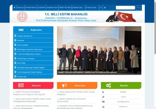 ANKARA / YENİMAHALLE - Uluslararası Prof.Dr.Muhammed Hamidullah Anadolu İmam Hatip Lisesi