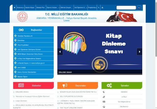 ANKARA / YENİMAHALLE - Yahya Kemal Beyatlı Anadolu Lisesi