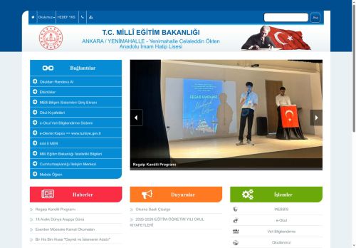 Yenimahalle Celaleddin Ökten Anadolu İmam Hatip Lisesi - ANKARA / YENİMAHALLE