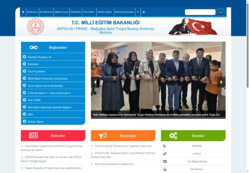 ANTALYA / FİNİKE - Bağyaka Şehit Turgut Burkay Korkmaz İlkokulu