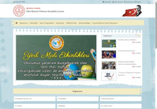 ANTALYA / ALANYA - Oba Nazmi Yılmaz Anadolu Lisesi