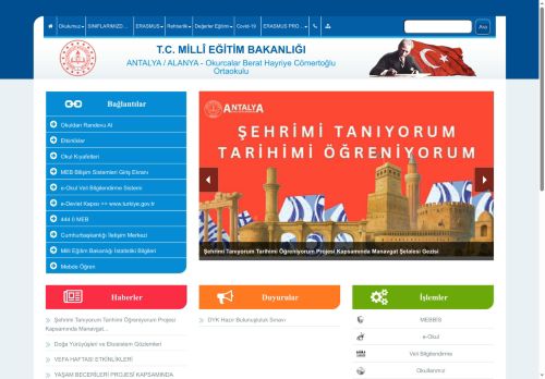 ANTALYA / ALANYA - Okurcalar Berat Hayriye Cömertoğlu Ortaokulu