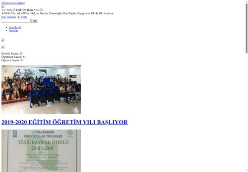 ANTALYA / ALANYA - Sakine Nesibe Zamanoğlu Özel Eğitim Uygulama Okulu III. Kademe