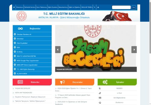 ANTALYA / ALANYA - Şükrü Mülazımoğlu Ortaokulu