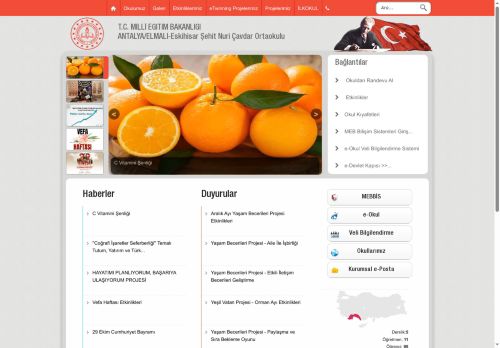 ANTALYA / ELMALI - Eskihisar Şehit Nuri Çavdar Ortaokulu