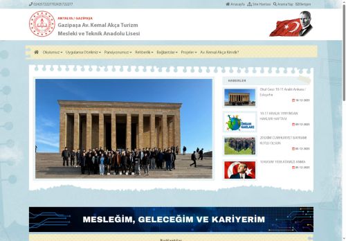 ANTALYA / GAZİPAŞA - Gazipaşa Av. Kemal Akça Turizm Mesleki ve Teknik Anadolu Lisesi