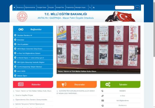 ANTALYA / GAZİPAŞA - Macar Fahri Özçelik Ortaokulu