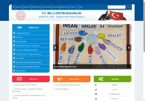 ANTALYA / KAŞ - Yeşilköy Hilmi Toksoy İlkokulu