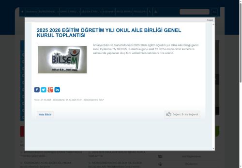 ANTALYA / KEPEZ - Antalya Bilim ve Sanat Merkezi