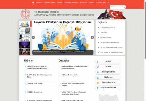 ANTALYA / KEPEZ - Antalya Türkiye Odalar ve Borsalar Birliği Fen Lisesi