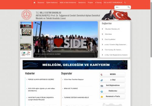 ANTALYA / KEPEZ - Prof. Dr. Tuğgeneral Cevdet Demirkol-Ayhan Demirkol Mesleki ve Teknik Anadolu Lisesi