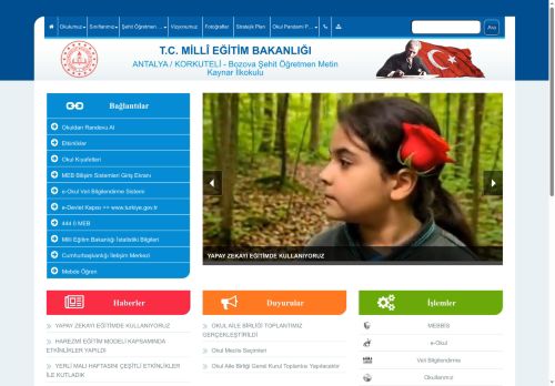 ANTALYA / KORKUTELİ - Bozova Şehit Öğretmen Metin Kaynar İlkokulu