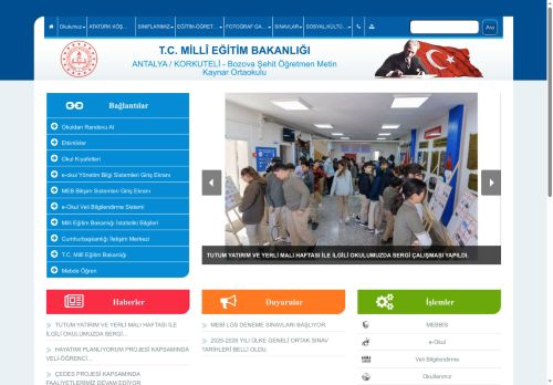 ANTALYA / KORKUTELİ - Bozova Şehit Öğretmen Metin Kaynar Ortaokulu