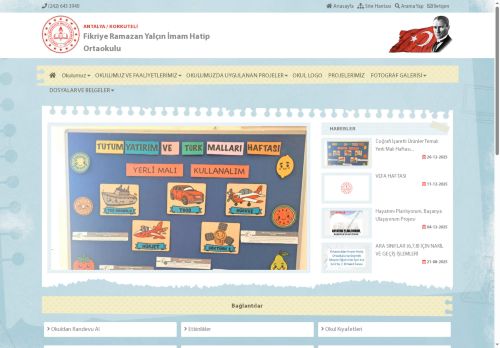 ANTALYA / KORKUTELİ - Fikriye Ramazan Yalçın İmam Hatip Ortaokulu
