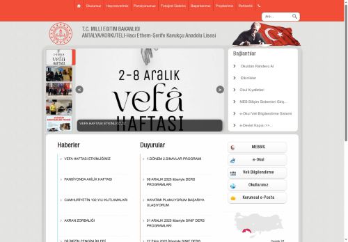 ANTALYA / KORKUTELİ - Hacı Ethem-Şerife Kavukçu Anadolu Lisesi