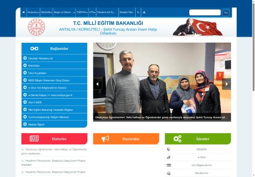 ANTALYA / KORKUTELİ - Şehit Tuncay Arslan İmam Hatip Ortaokulu