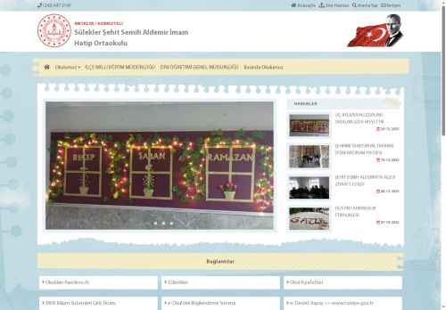 ANTALYA / KORKUTELİ - Sülekler Şehit Semih Aldemir İmam Hatip Ortaokulu