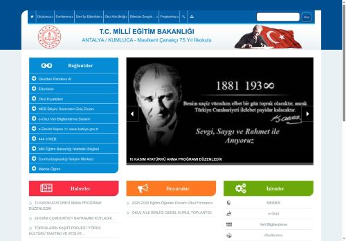 ANTALYA / KUMLUCA - Mavikent Çanakçı 75.Yıl İlkokulu