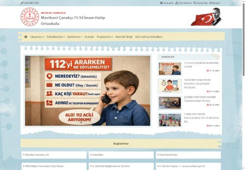 ANTALYA / KUMLUCA - Mavikent Çanakçı 75.Yıl İmam Hatip Ortaokulu