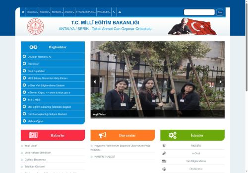 ANTALYA / SERİK - Tekeli Ahmet Can Özpınar Ortaokulu