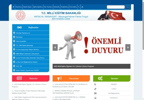 ANTALYA / MANAVGAT - Manavgat Kemer Fatma Turgut Şen Anadolu Lisesi