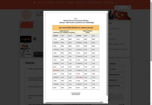 ANTALYA / MURATPAŞA - Aldemir- Atilla Konuk Anadolu Lisesi