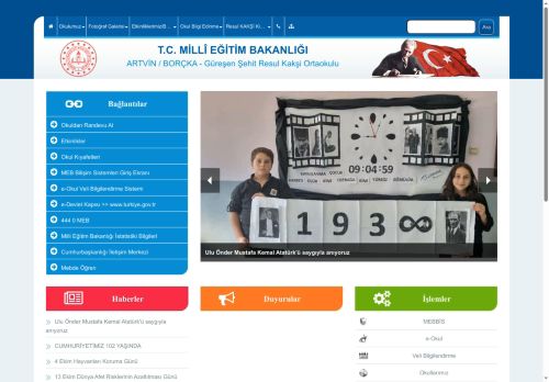 ARTVİN / BORÇKA - Güreşen Şehit Resul Kakşi Ortaokulu