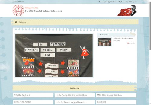 ARDAHAN / GÖLE - Şehit Er Cevdet Çelenk Ortaokulu