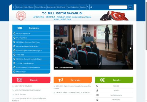 ARDAHAN / MERKEZ - Ardahan Salim Dursunoğlu Anadolu İmam Hatip Lisesi