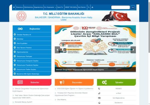 BALIKESİR / BANDIRMA - Bandırma Anadolu İmam Hatip Lisesi