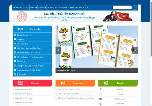 BALIKESİR / BANDIRMA - Ali Öztaylan Anadolu İmam Hatip Lisesi