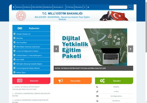 BALIKESİR / BANDIRMA - Bandırma Atatürk Özel Eğitim İlkokulu