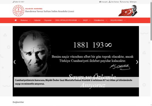 Bandırma Yavuz Sultan Selim Anadolu Lisesi - BALIKESİR / BANDIRMA
