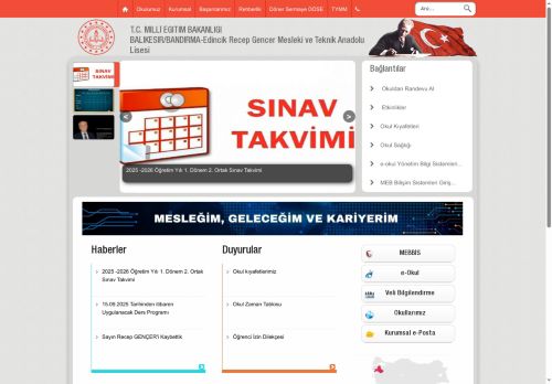 BALIKESİR / BANDIRMA - Edincik Recep Gencer Mesleki ve Teknik Anadolu Lisesi