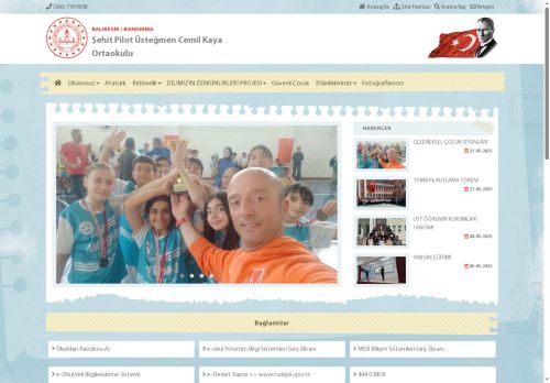 BALIKESİR / BANDIRMA - Şehit Pilot Üsteğmen Cemil Kaya Ortaokulu