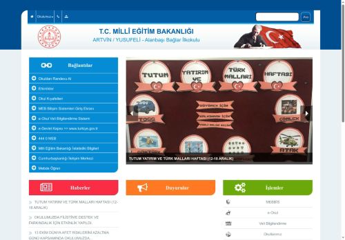 ARTVİN / YUSUFELİ - Alanbaşı Bağlar İlkokulu