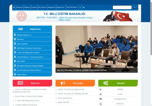 ARTVİN / YUSUFELİ - Şehit Dursun Acar Anadolu İmam Hatip Lisesi