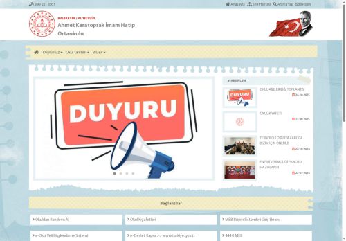 BALIKESİR / ALTIEYLÜL - Ahmet Karatoprak İmam Hatip Ortaokulu