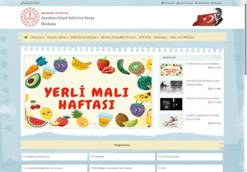 BALIKESİR / ALTIEYLÜL - Ayşebacı Köyü Şehit İsa Yavaş İlkokulu