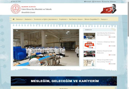 BALIKESİR / ALTIEYLÜL - Fahri Kiraz Kız Mesleki ve Teknik Anadolu Lisesi