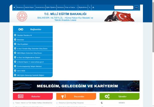BALIKESİR / ALTIEYLÜL - Hüma Hatun Kız Mesleki ve Teknik Anadolu Lisesi