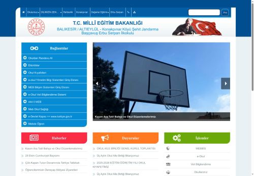 BALIKESİR / ALTIEYLÜL - Konakpınar Köyü Şehit Jandarma Başçavuş Erbu Serpan İlkokulu