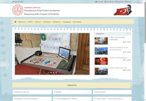 BALIKESİR / ALTIEYLÜL - Konakpınar Köyü Şehit Jandarma Başçavuş Erbu Serpan Ortaokulu