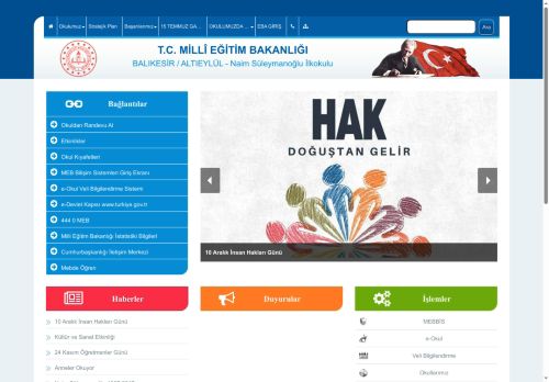 BALIKESİR / ALTIEYLÜL - Naim Süleymanoğlu İlkokulu